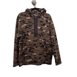 Solaris 1/4 Zip Hooded Camo Fleece Pullover Size Large